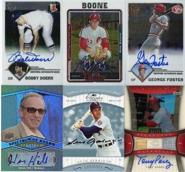 Lot of (117) Certified Autographed Cards From the 4 Major Sports Including Many Hall of Famers & Stars
